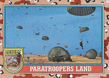 1991 Topps Desert Storm #162 Paratroopers Land Front