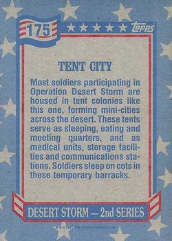 1991 Topps Desert Storm #175 Tent City Back
