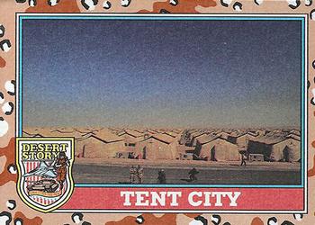 1991 Topps Desert Storm #175 Tent City Front