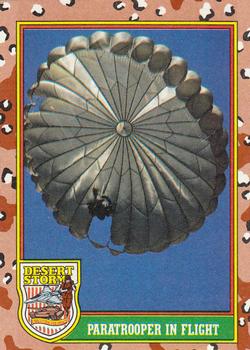 1991 Topps Desert Storm #70 Paratrooper in Flight Front