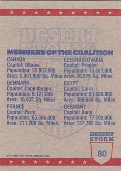 1991 Topps Desert Storm #80 In Flight with A-7s Back