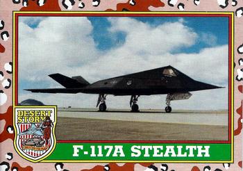 1991 Topps Desert Storm #21 F-117A Stealth Front