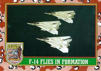 1991 Topps Desert Storm #22 F-14 Flies in Formation Front