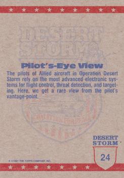 1991 Topps Desert Storm #24 Pilots-Eye View Back