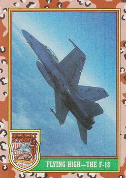 1991 Topps Desert Storm #27 Flying High - The F-18 Front