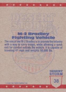1991 Topps Desert Storm #38 M-2 Bradley Tank Back