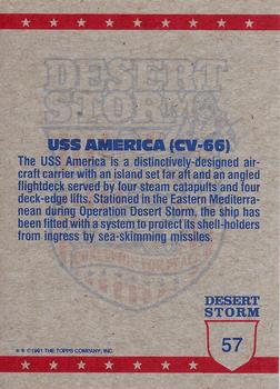 1991 Topps Desert Storm #57 USS America Back