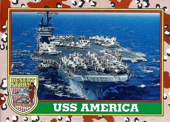 1991 Topps Desert Storm #57 USS America Front