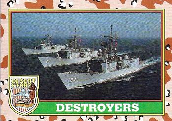 1991 Topps Desert Storm #58 Destroyers Front