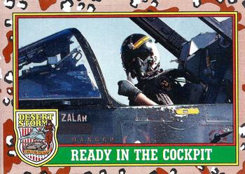 1991 Topps Desert Storm #75 Ready in the Cockpit Front