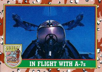 1991 Topps Desert Storm #80 In Flight with A-7s Front