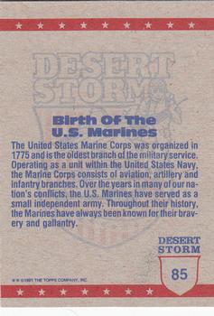 1991 Topps Desert Storm #85 A Quiet Moment Back