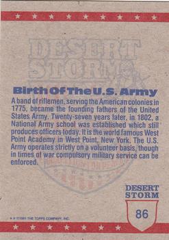 1991 Topps Desert Storm #86 Sunset on the F-14 Back