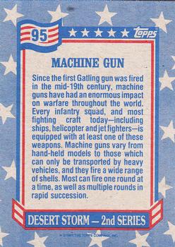1991 Topps Desert Storm #95 Machine Gun Back
