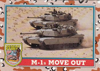 1991 Topps Desert Storm #96 M-1s Move Out Front