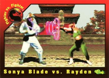 1994 Classic Mortal Kombat Series 1 #13 Sonya Blade vs. Rayden Front
