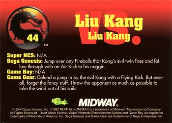 1994 Classic Mortal Kombat Series 1 #44 Liu Kang vs. Liu Kang Back