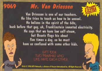 1994 Ultra Beavis and Butt-Head #9069 Mr. Van Driessen Back