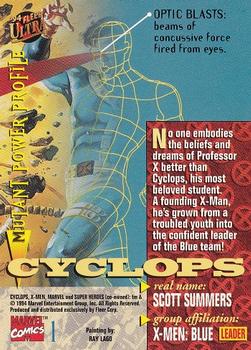 1994 Ultra X-Men #1 Cyclops Back