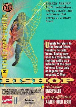 1994 Ultra X-Men #11 Bishop Back