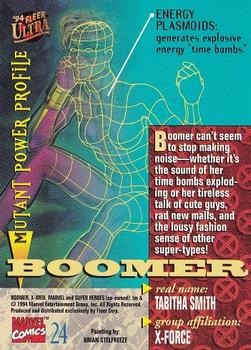 1994 Ultra X-Men #24 Boomer Back