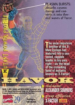 1994 Ultra X-Men #29 Havok Back