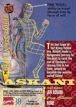 1994 Ultra X-Men #38 Askani Back