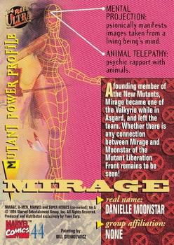 1994 Ultra X-Men #44 Mirage Back