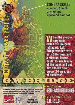 1994 Ultra X-Men #49 G.W. Bridge Back