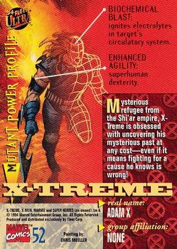 1994 Ultra X-Men #52 X-Treme Back