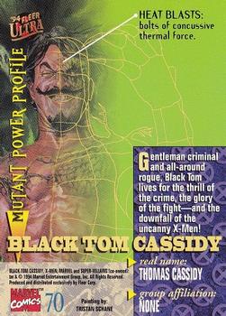 1994 Ultra X-Men #70 Black Tom Cassidy Back