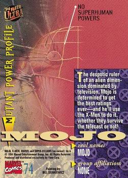 1994 Ultra X-Men #74 Mojo Back