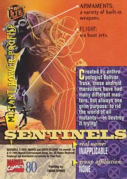 1994 Ultra X-Men #80 Sentinels Back