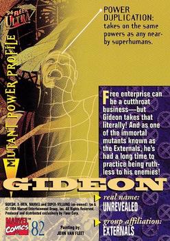 1994 Ultra X-Men #82 Gideon Back
