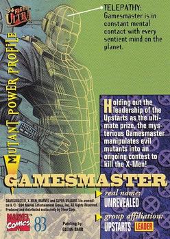 1994 Ultra X-Men #83 Gamesmaster Back