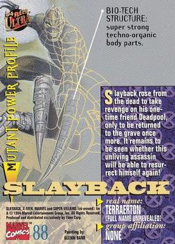 1994 Ultra X-Men #88 Slayback Back