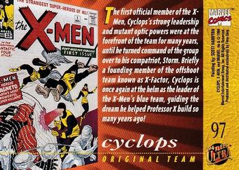1994 Ultra X-Men #97 Cyclops Back