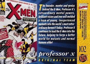 1994 Ultra X-Men #102 Professor X Back