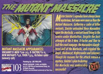 1994 Ultra X-Men #103 Mutant Massacre Back