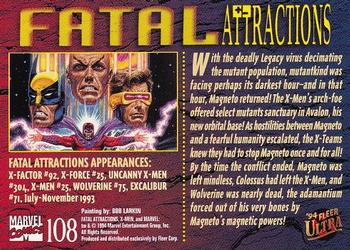 1994 Ultra X-Men #108 Fatal Attractions Back