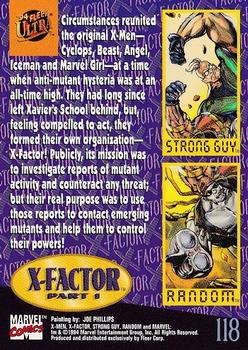 1994 Ultra X-Men #118 Random, Strong Guy Back