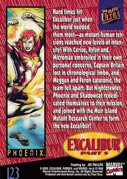 1994 Ultra X-Men #123 Phoenix Back