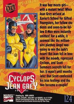 1994 Ultra X-Men #124 Wedding of Cyclops & Jean Grey Back