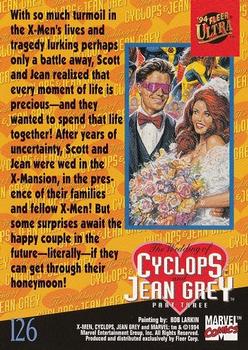 1994 Ultra X-Men #126 Wedding of Cyclops & Jean Grey Back