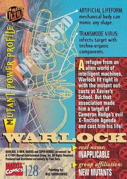 1994 Ultra X-Men #128 Warlock Back