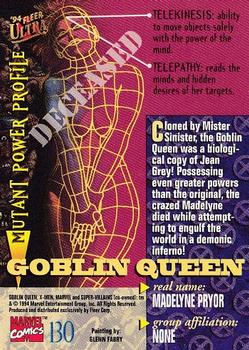 1994 Ultra X-Men #130 Goblin Queen Back