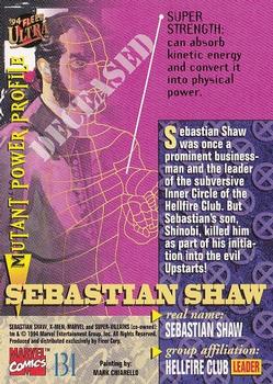 1994 Ultra X-Men #131 Sebastian Shaw Back