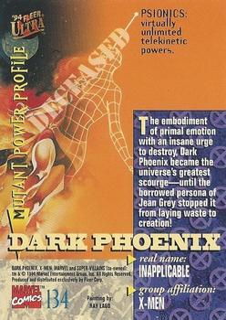 1994 Ultra X-Men #134 Dark Phoenix Back