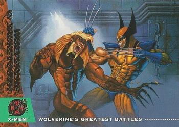 1994 Ultra X-Men #137 Wolverine vs. Sabretooth Front