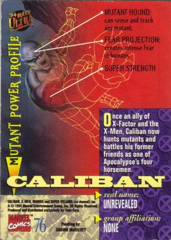 1994 Ultra X-Men #76 Caliban Back